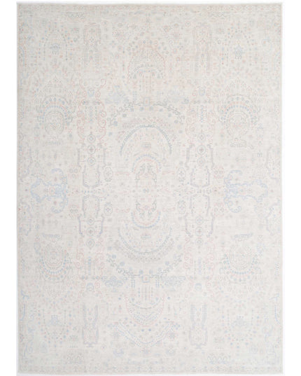 Artemix 9' 10" X 13' 8" Hand Knotted Wool Rug 9' 10" X 13' 8" (300 X 417) / Ivory / Wool