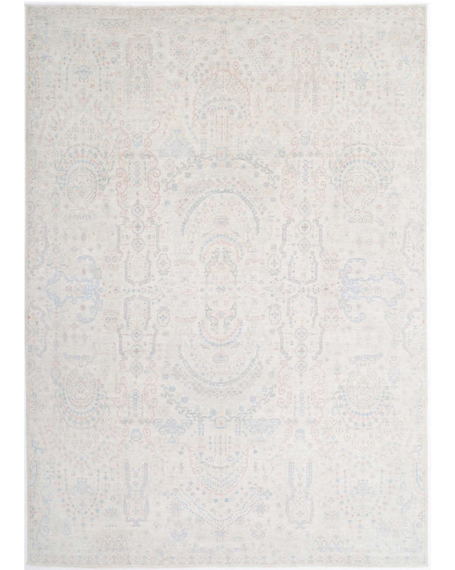 Artemix 9' 10" X 13' 8" Hand Knotted Wool Rug 9' 10" X 13' 8" (300 X 417) / Ivory / Wool