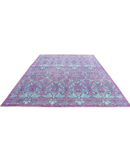 Artemix 8' 9" X 11' 7" Hand Knotted Wool Rug 8' 9" X 11' 7" (267 X 353) / Purple / Wool