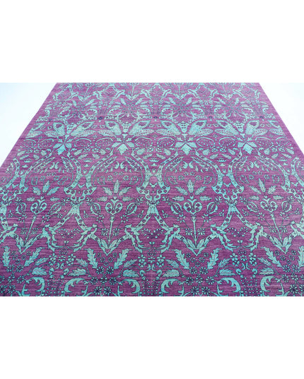 Artemix 8' 9" X 11' 7" Hand Knotted Wool Rug 8' 9" X 11' 7" (267 X 353) / Purple / Wool