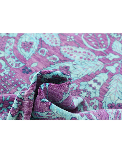 Artemix 8' 9" X 11' 7" Hand Knotted Wool Rug 8' 9" X 11' 7" (267 X 353) / Purple / Wool