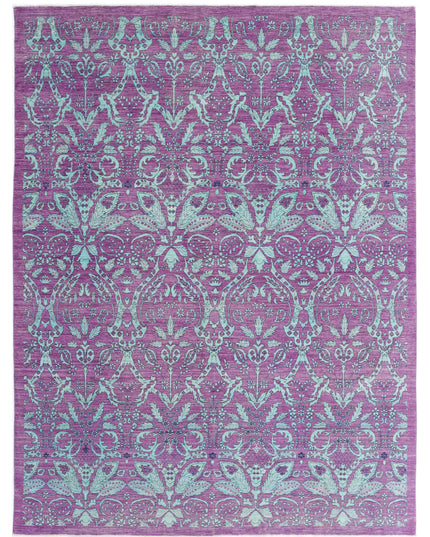 Artemix 8' 9" X 11' 7" Hand Knotted Wool Rug 8' 9" X 11' 7" (267 X 353) / Purple / Wool