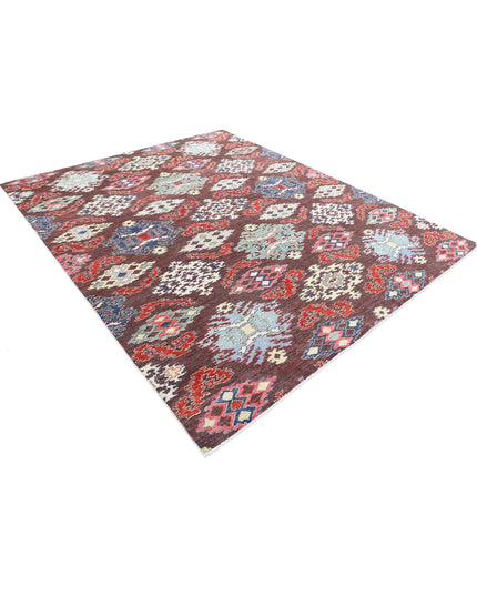 Artemix 8' 0" X 9' 7" Hand Knotted Wool Rug 8' 0" X 9' 7" (244 X 292) / Brown / Wool