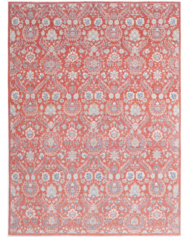 Artemix 8' 9" X 12' 0" Hand Knotted Wool Rug 8' 9" X 12' 0" (267 X 366) / Red / Wool