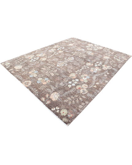 Artemix 7' 10" X 9' 10" Hand Knotted Wool Rug 7' 10" X 9' 10" (239 X 300) / Brown / Wool