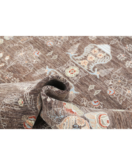 Artemix 7' 10" X 9' 10" Hand Knotted Wool Rug 7' 10" X 9' 10" (239 X 300) / Brown / Wool