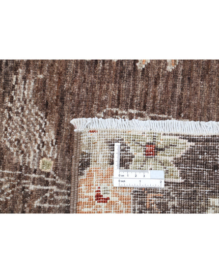 Artemix 7' 10" X 9' 10" Hand Knotted Wool Rug 7' 10" X 9' 10" (239 X 300) / Brown / Wool