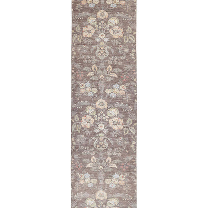 Artemix 2' 9" X 11' 8" Hand Knotted Wool Rug 2' 9" X 11' 8" (84 X 356) / Taupe / Wool