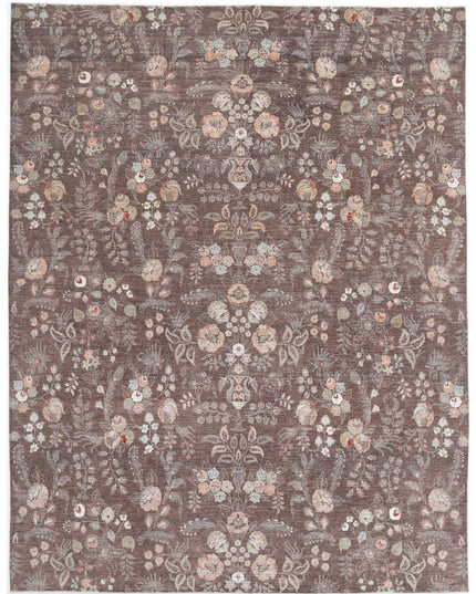 Artemix 11' 11" X 14' 9" Hand Knotted Wool Rug 11' 11" X 14' 9" (363 X 450) / Brown / Wool