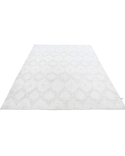Artemix 6' 1" X 8' 10" Hand Knotted Wool Rug 6' 1" X 8' 10" (185 X 269) / Grey / Wool