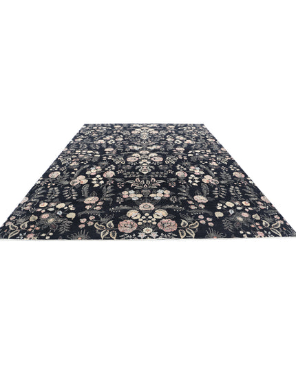 Artemix 9' 8" X 13' 4" Hand Knotted Wool Rug 9' 8" X 13' 4" (295 X 406) / Black / Wool