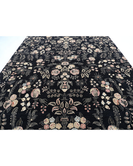 Artemix 9' 8" X 13' 4" Hand Knotted Wool Rug 9' 8" X 13' 4" (295 X 406) / Black / Wool