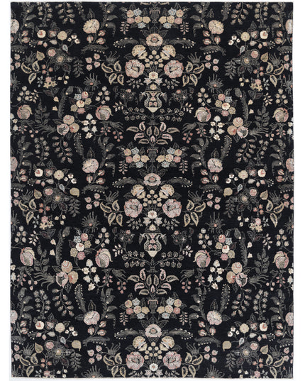 Artemix 9' 8" X 13' 4" Hand Knotted Wool Rug 9' 8" X 13' 4" (295 X 406) / Black / Wool