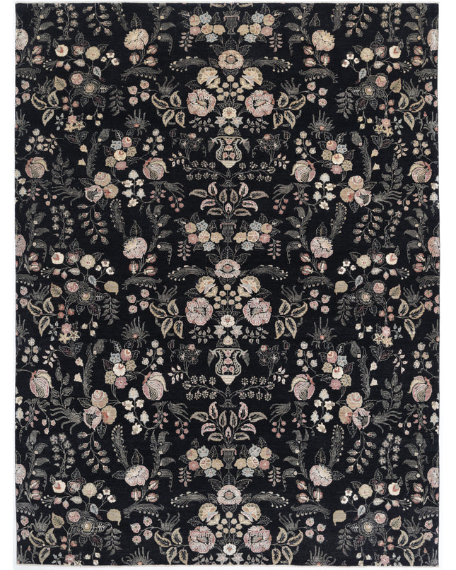 Artemix 9' 8" X 13' 4" Hand Knotted Wool Rug 9' 8" X 13' 4" (295 X 406) / Black / Wool