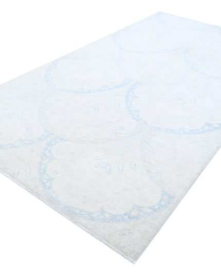 Artemix 6' 5" X 11' 11" Hand Knotted Wool Rug 6' 5" X 11' 11" (196 X 363) / Ivory / Wool