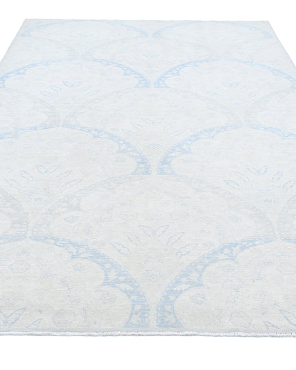 Artemix 6' 5" X 11' 11" Hand Knotted Wool Rug 6' 5" X 11' 11" (196 X 363) / Ivory / Wool