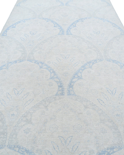 Artemix 6' 5" X 11' 11" Hand Knotted Wool Rug 6' 5" X 11' 11" (196 X 363) / Ivory / Wool