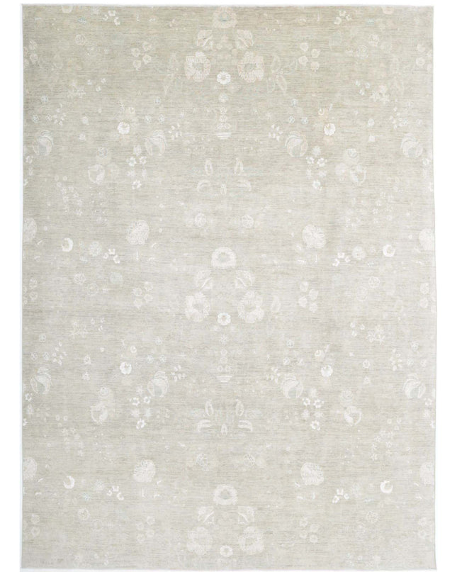 Artemix 9' 7" X 13' 5" Hand Knotted Wool Rug 9' 7" X 13' 5" (292 X 409) / Brown / Wool