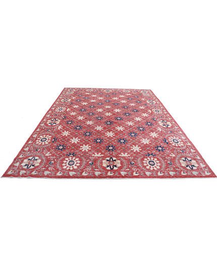 Artemix 8' 5" X 11' 5" Hand Knotted Wool Rug 8' 5" X 11' 5" (257 X 348) / Red / Wool