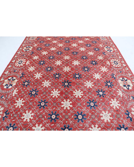 Artemix 8' 5" X 11' 5" Hand Knotted Wool Rug 8' 5" X 11' 5" (257 X 348) / Red / Wool