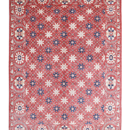 Artemix 8' 5" X 11' 5" Hand Knotted Wool Rug 8' 5" X 11' 5" (257 X 348) / Red / Wool