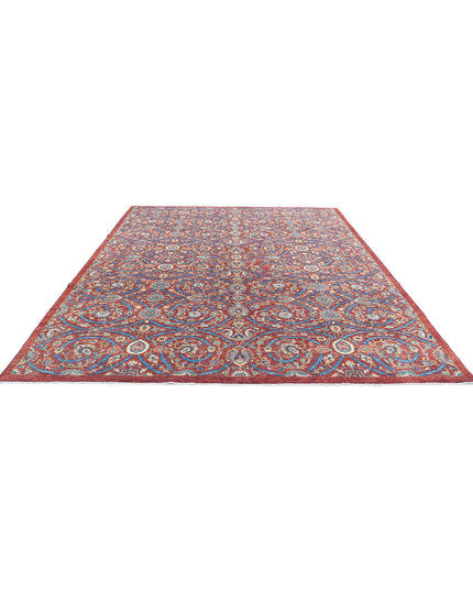Artemix 9' 1" X 11' 7" Hand Knotted Wool Rug 9' 1" X 11' 7" (277 X 353) / Red / Wool