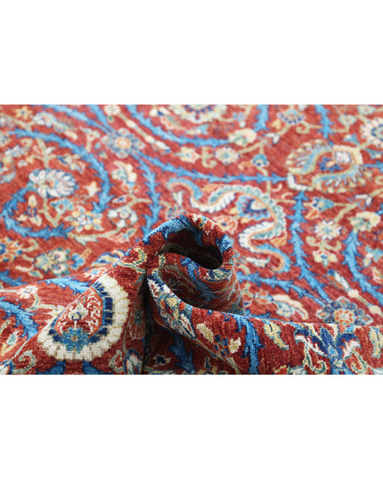 Artemix 9' 1" X 11' 7" Hand Knotted Wool Rug 9' 1" X 11' 7" (277 X 353) / Red / Wool