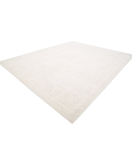 Artemix 12' 2" X 14' 9" Hand Knotted Wool Rug 12' 2" X 14' 9" (371 X 450) / Ivory / Wool