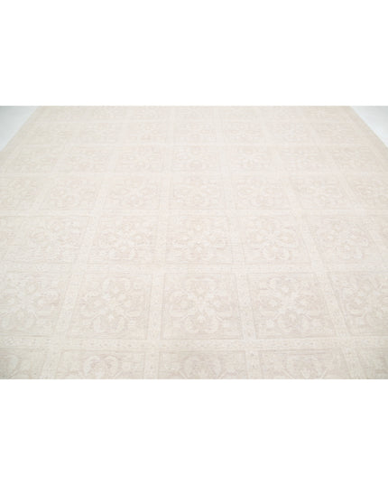 Artemix 12' 2" X 14' 9" Hand Knotted Wool Rug 12' 2" X 14' 9" (371 X 450) / Ivory / Wool