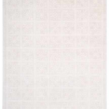 Artemix 12' 2" X 14' 9" Hand Knotted Wool Rug 12' 2" X 14' 9" (371 X 450) / Ivory / Wool