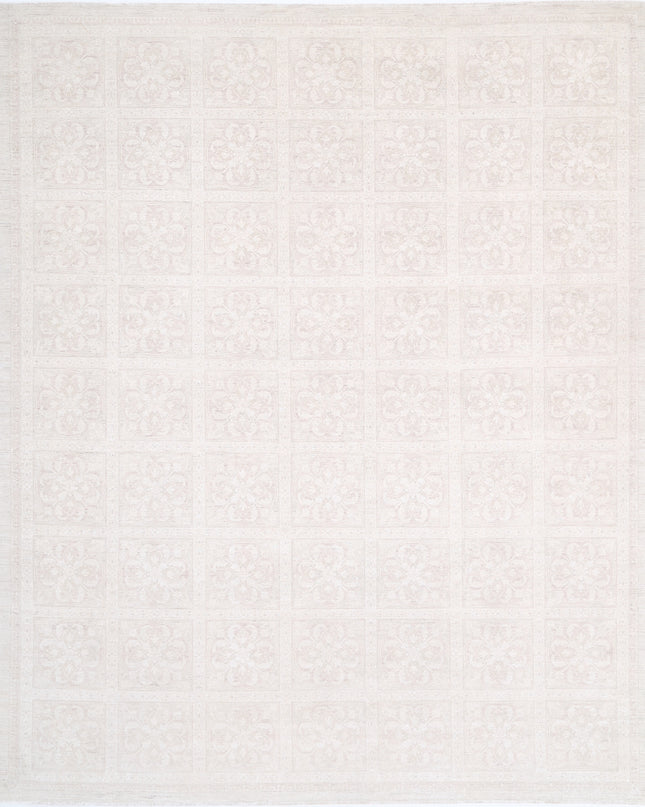 Artemix 12' 2" X 14' 9" Hand Knotted Wool Rug 12' 2" X 14' 9" (371 X 450) / Ivory / Wool