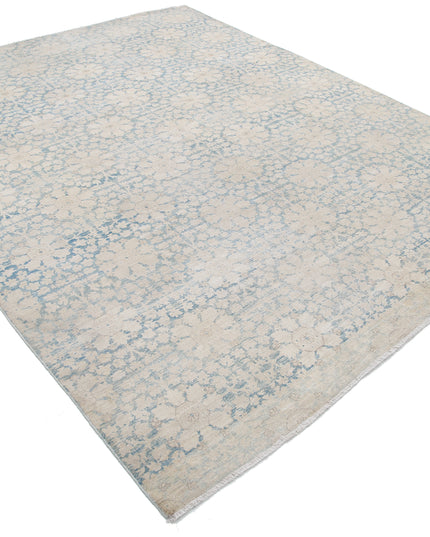 Artemix 7' 9" X 9' 7" Hand Knotted Wool Rug 7' 9" X 9' 7" (236 X 292) / Blue / Wool