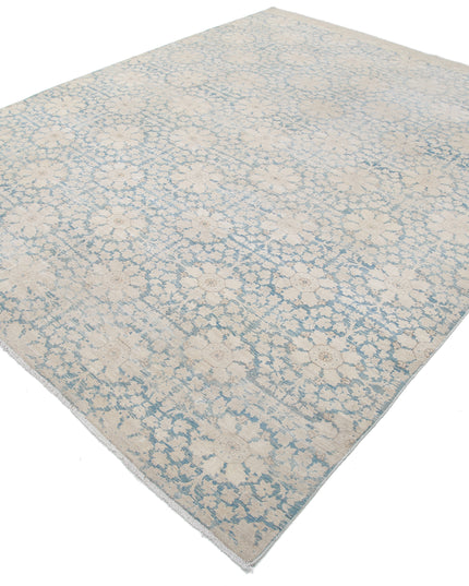 Artemix 7' 9" X 9' 7" Hand Knotted Wool Rug 7' 9" X 9' 7" (236 X 292) / Blue / Wool