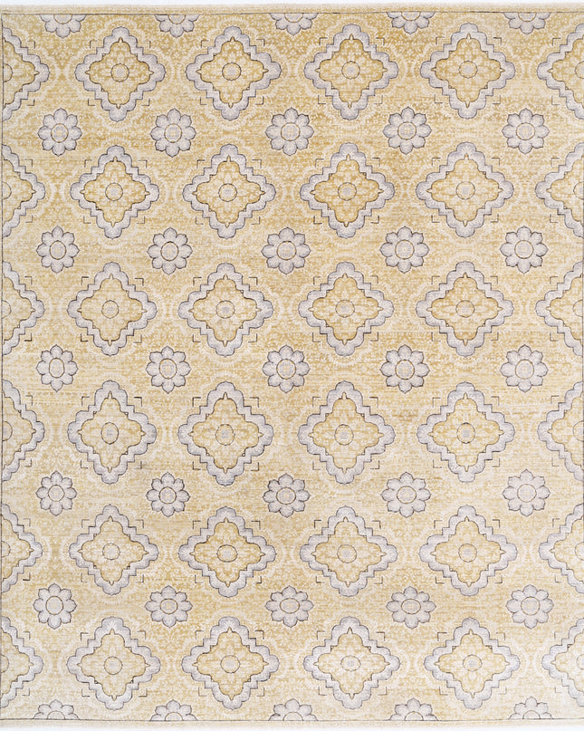Artemix 8' 0" X 9' 6" Hand Knotted Wool Rug 8' 0" X 9' 6" (244 X 290) / Gold / Wool