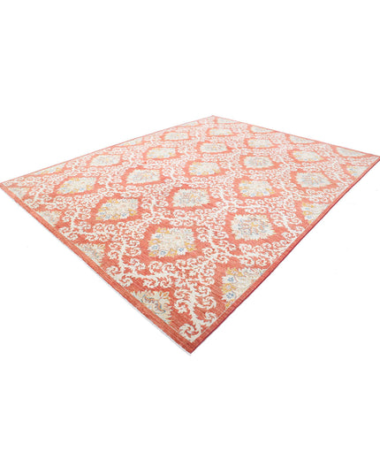 Artemix 9' 3" X 12' 2" Hand Knotted Wool Rug 9' 3" X 12' 2" (282 X 371) / Red / Wool