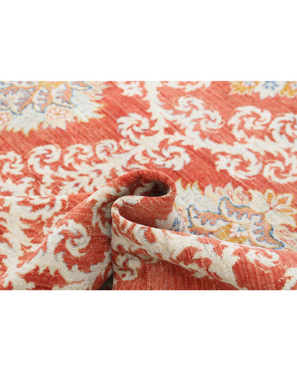 Artemix 9' 3" X 12' 2" Hand Knotted Wool Rug 9' 3" X 12' 2" (282 X 371) / Red / Wool
