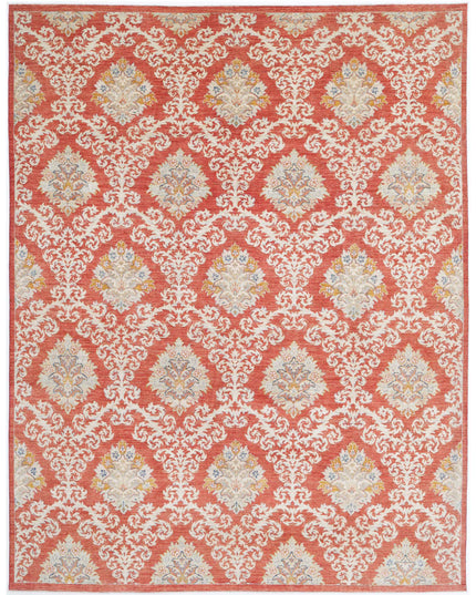Artemix 9' 3" X 12' 2" Hand Knotted Wool Rug 9' 3" X 12' 2" (282 X 371) / Red / Wool