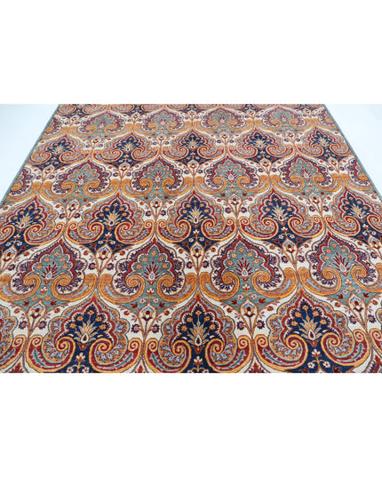 Artemix 8' 7" X 9' 9" Hand Knotted Wool Rug 8' 7" X 9' 9" (262 X 297) / Green / Wool