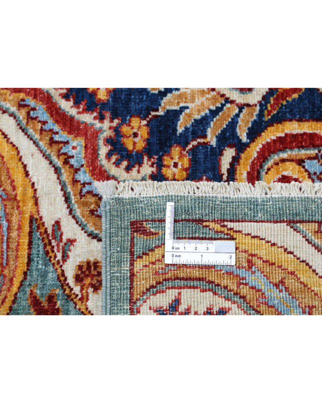 Artemix 8' 7" X 9' 9" Hand Knotted Wool Rug 8' 7" X 9' 9" (262 X 297) / Green / Wool