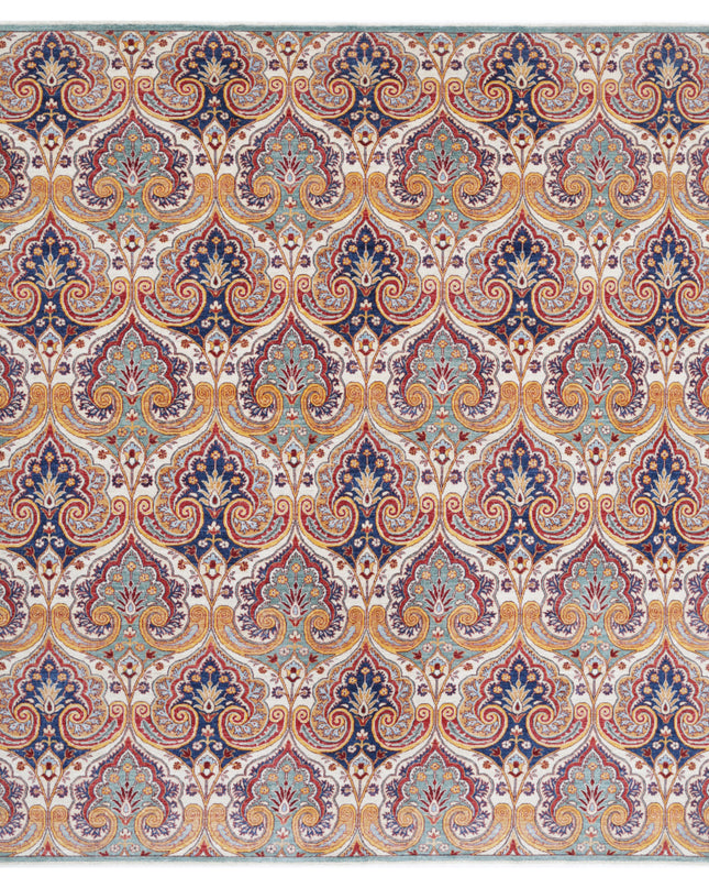 Artemix 8' 7" X 9' 9" Hand Knotted Wool Rug 8' 7" X 9' 9" (262 X 297) / Green / Wool