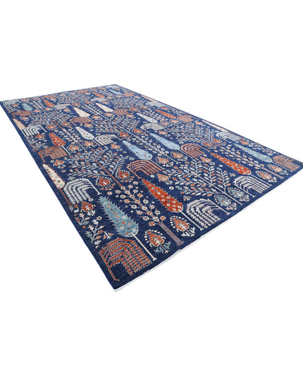 Artemix 9' 1" X 15' 8" Hand Knotted Wool Rug 9' 1" X 15' 8" (277 X 478) / Blue / Wool