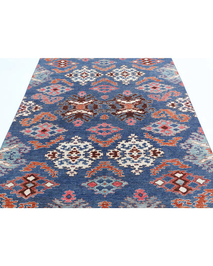 Artemix 5' 9" X 8' 11" Hand Knotted Wool Rug 5' 9" X 8' 11" (175 X 272) / Blue / Wool