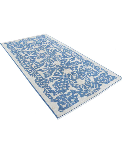 Artemix 4' 11" X 9' 4" Hand Knotted Wool Rug 4' 11" X 9' 4" (150 X 284) / Blue / Wool