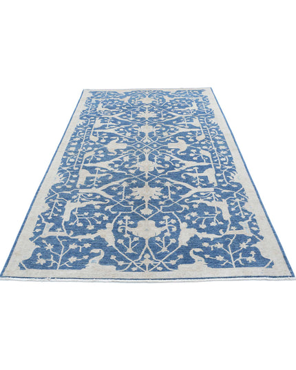 Artemix 4' 11" X 9' 4" Hand Knotted Wool Rug 4' 11" X 9' 4" (150 X 284) / Blue / Wool