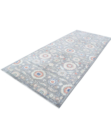 Artemix 5' 0" X 11' 8" Hand Knotted Wool Rug 5' 0" X 11' 8" (152 X 356) / Grey / Wool