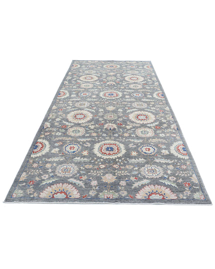 Artemix 5' 0" X 11' 8" Hand Knotted Wool Rug 5' 0" X 11' 8" (152 X 356) / Grey / Wool