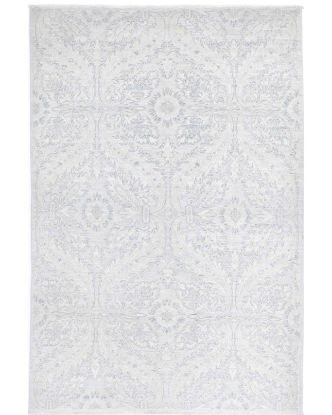 Artemix 4' 0" X 6' 2" Hand Knotted Wool Rug 4' 0" X 6' 2" (122 X 188) / Ivory / Wool