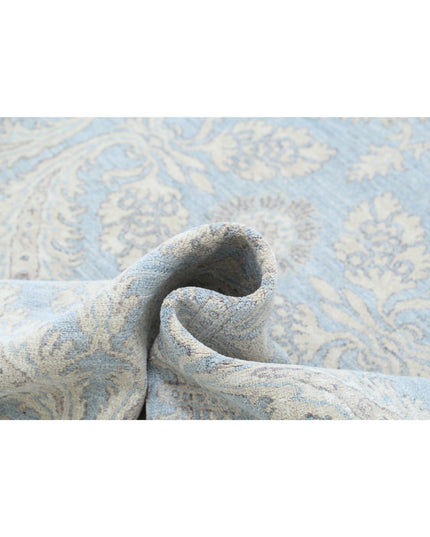 Artemix 8' 1" X 9' 4" Hand Knotted Wool Rug 8' 1" X 9' 4" (246 X 284) / Blue / Wool