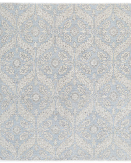 Artemix 8' 1" X 9' 4" Hand Knotted Wool Rug 8' 1" X 9' 4" (246 X 284) / Blue / Wool