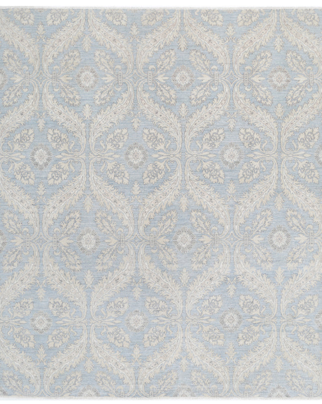 Artemix 8' 1" X 9' 4" Hand Knotted Wool Rug 8' 1" X 9' 4" (246 X 284) / Blue / Wool